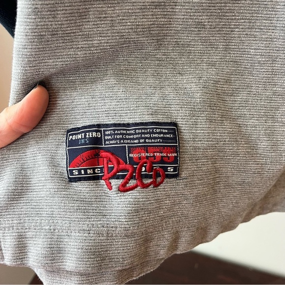 Point Zero Y2K 1/4 zip cotton blend sweater men’s medium - Picture 3 of 9